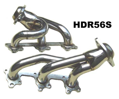 Pypes Polished 304 Stainless Steel Shorty Headers (2005+ V6) - click to enlarge