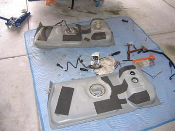 2003-2004 Cobra Tank Swap Gas Tank Removed